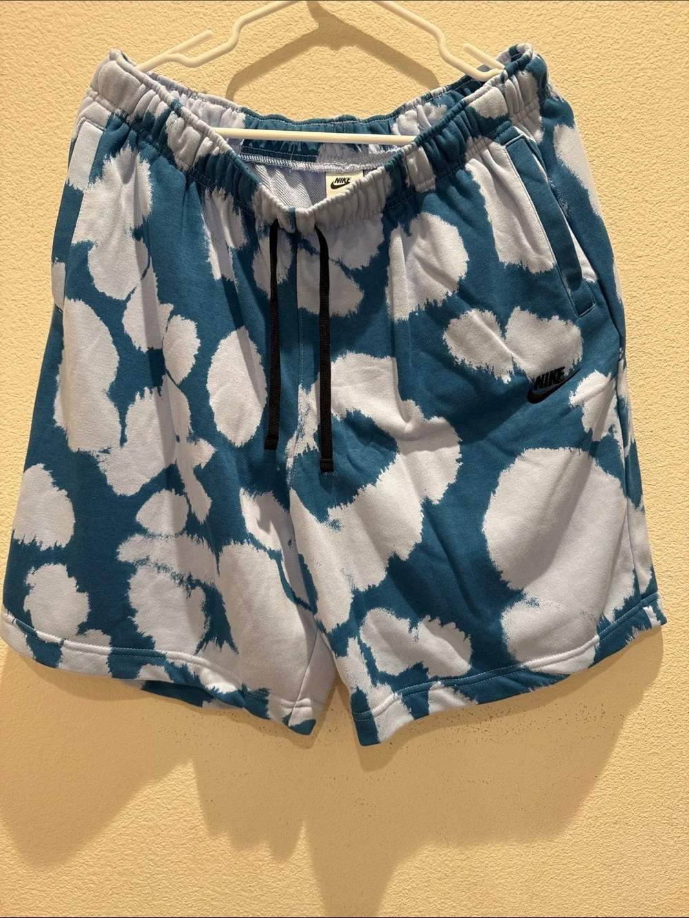 Nike Teal and White Tie-Dye Casual Shorts